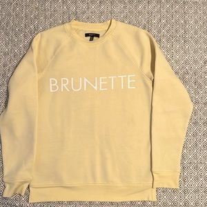 Burnett The Lable Size XS in a Soft Yellow Sweatshirt On Trend